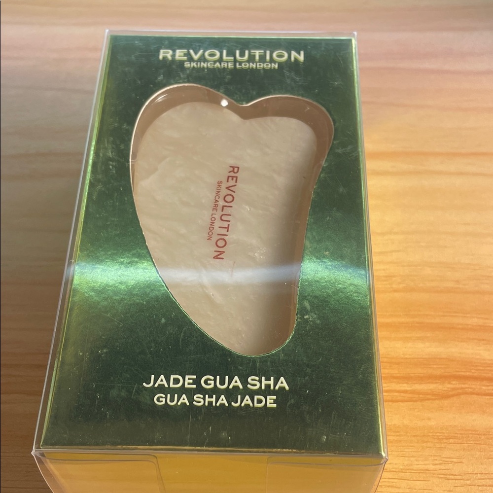 Revolution Skincare Jade Gua Sha in Green Box